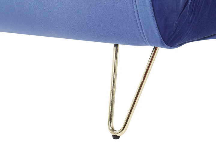 Sofa Bed 2 Seater Velvet Navy Blue Hewson