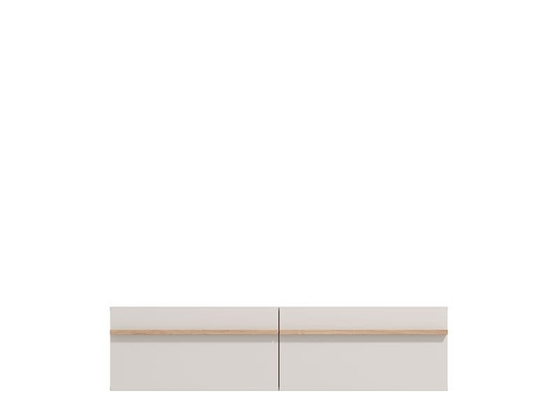 Murwah Cashmere And Oak Effect Wall Mounted Floating Wide Large TV Unit