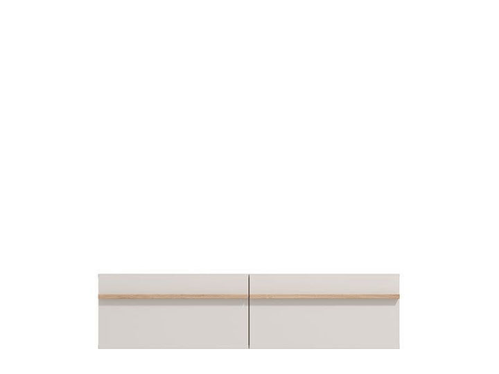 Murwah Cashmere And Oak Effect Wall Mounted Floating Wide Large TV Unit