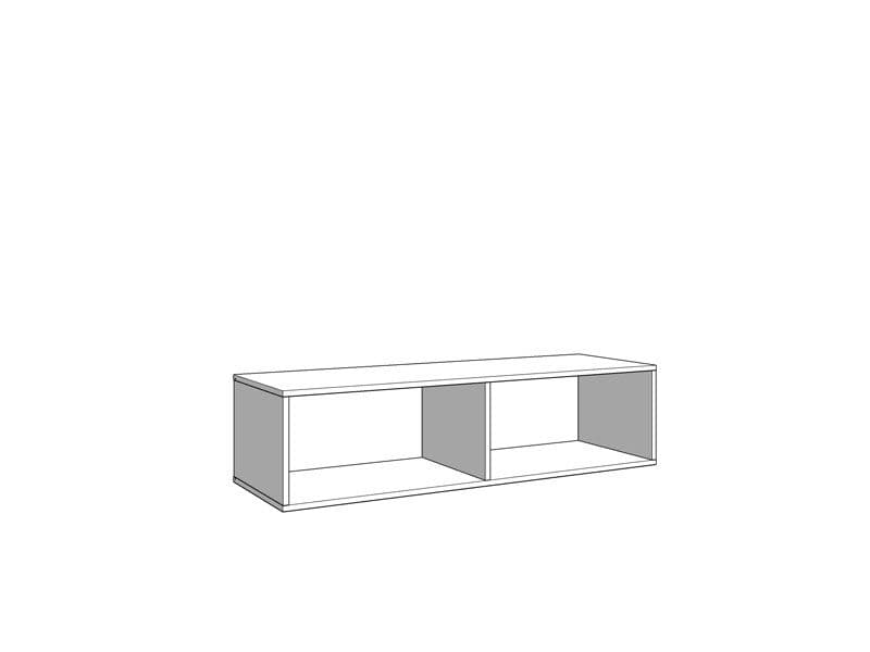 Murwah Cashmere And Oak Effect Wall Mounted Floating Wide Large TV Unit