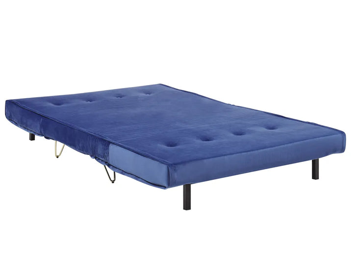 Sofa Bed 2 Seater Velvet Navy Blue Hewson