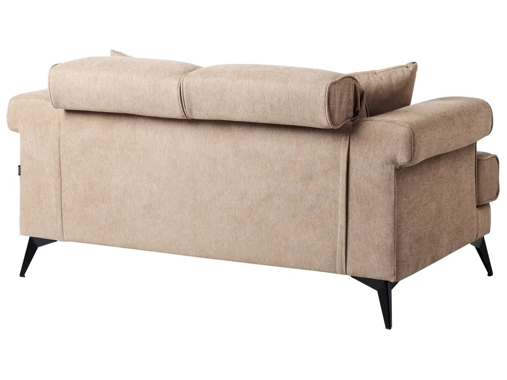Sofa 2 Seater Fabric Light Brown Jimeny
