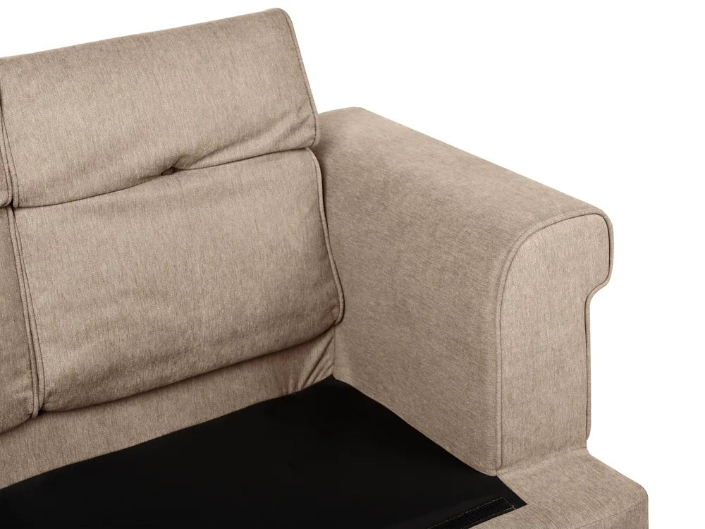 Sofa 2 Seater Fabric Light Brown Jimeny