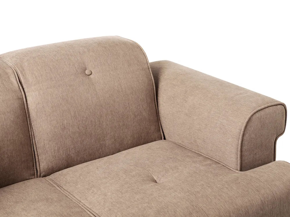Sofa 2 Seater Fabric Light Brown Jimeny