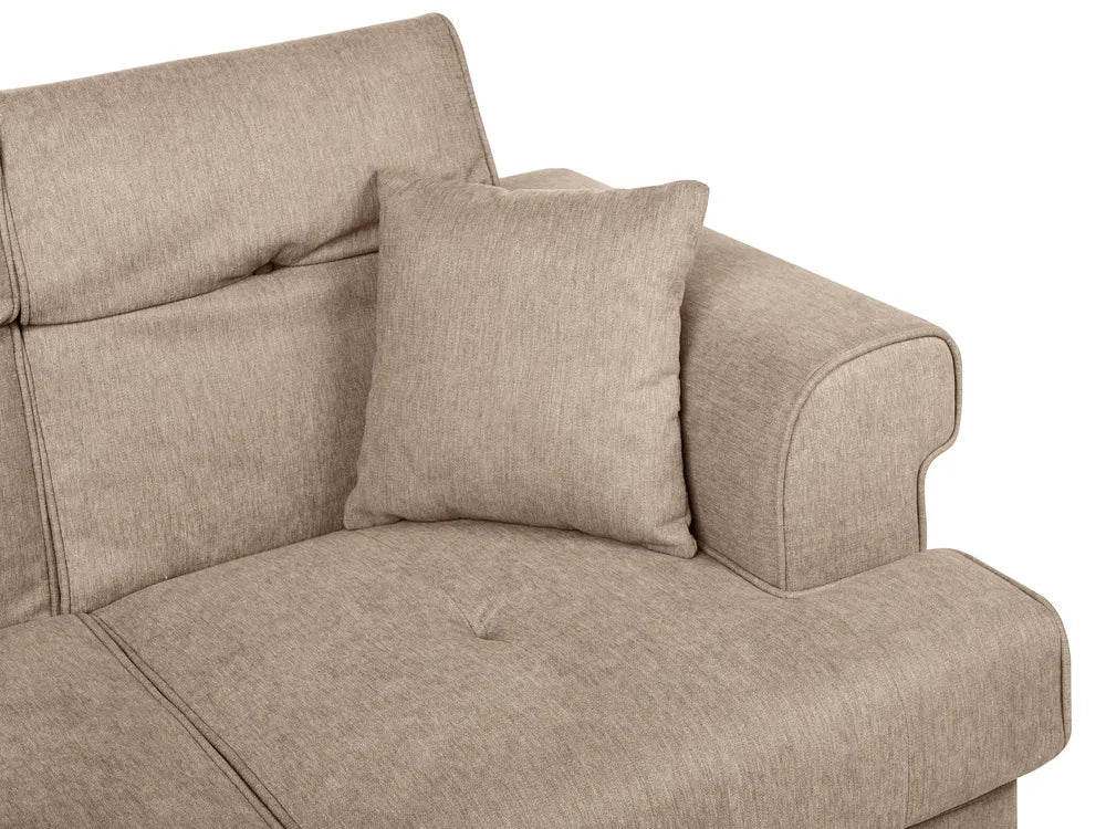 Sofa 2 Seater Fabric Light Brown Jimeny