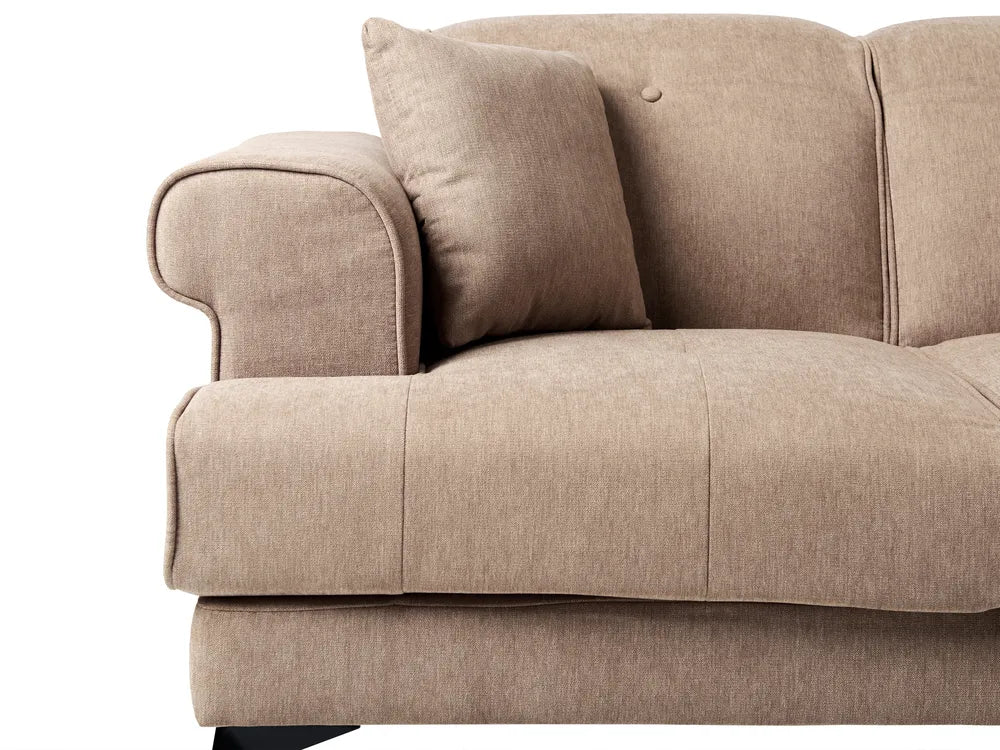 Sofa 2 Seater Fabric Light Brown Jimeny