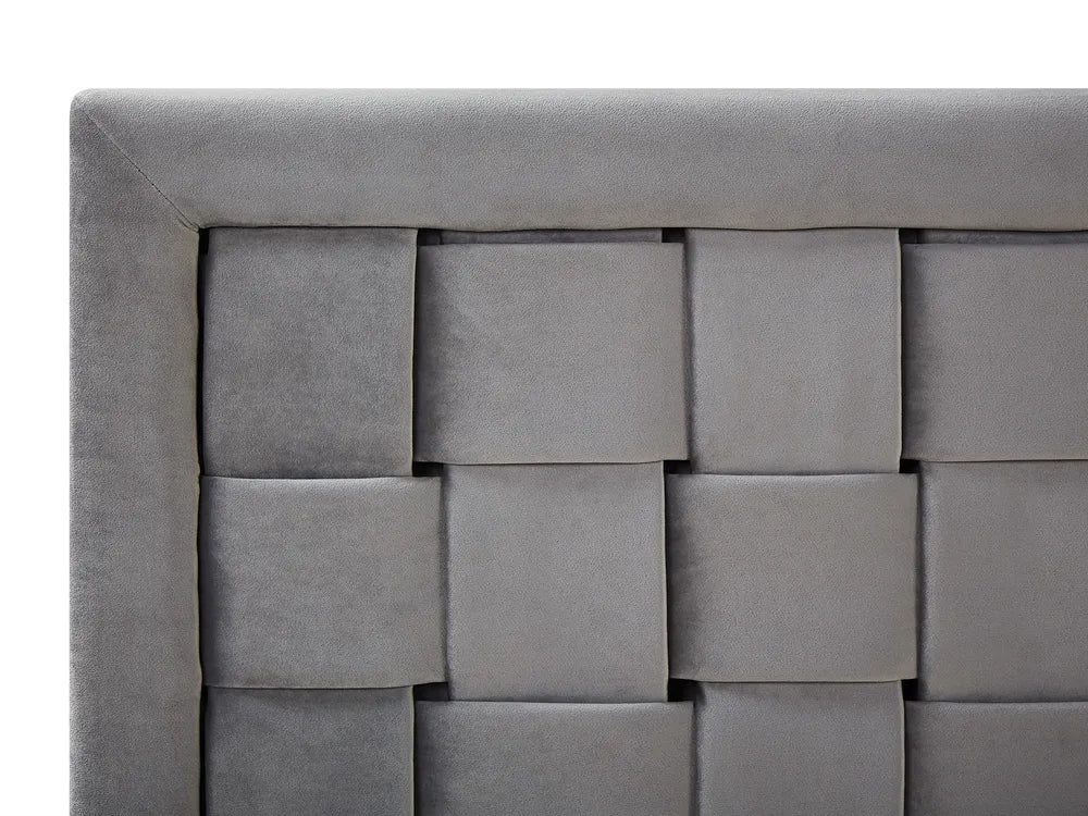 Bed Velvet 180 x 200 cm (EU Super King) Grey Lirim