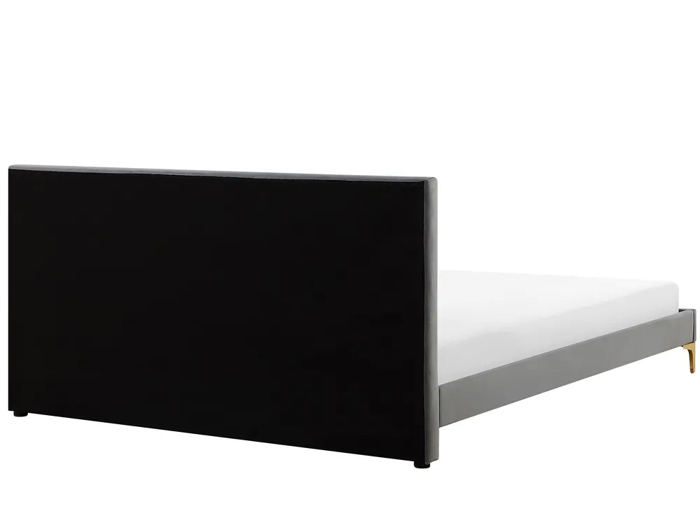 Bed Velvet 180 x 200 cm (EU Super King) Grey Lirim