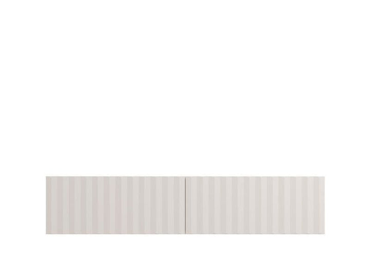 Two horizontal panels with a subtle striped pattern 