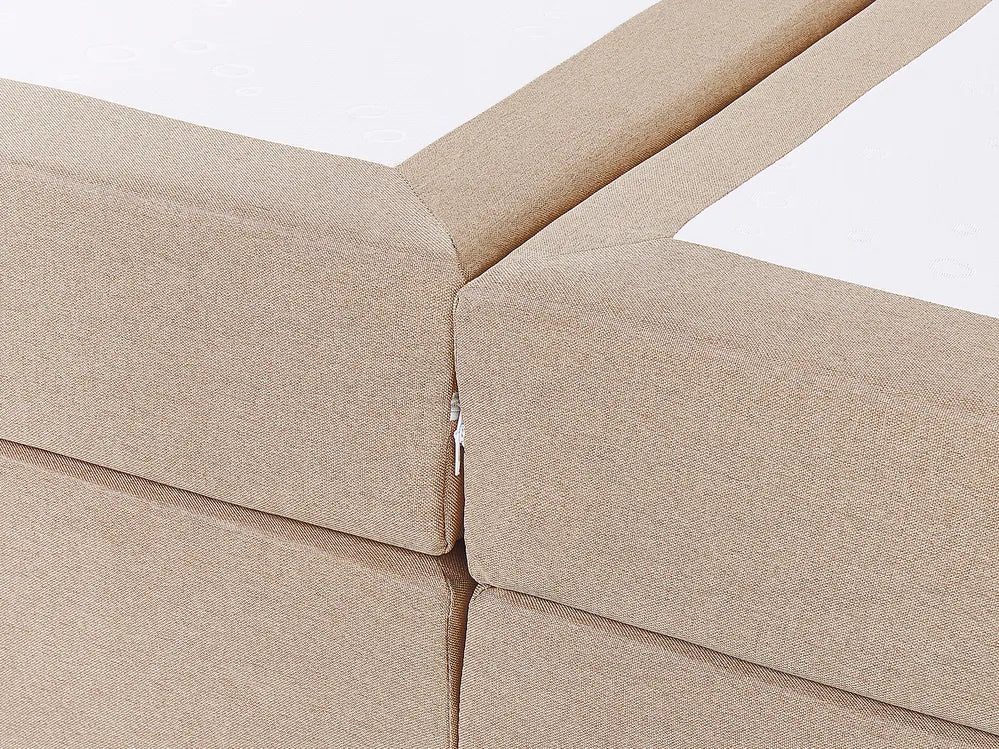 Divan Bed Fabric 160 x 200 cm (EU King Size) Beige Ardin
