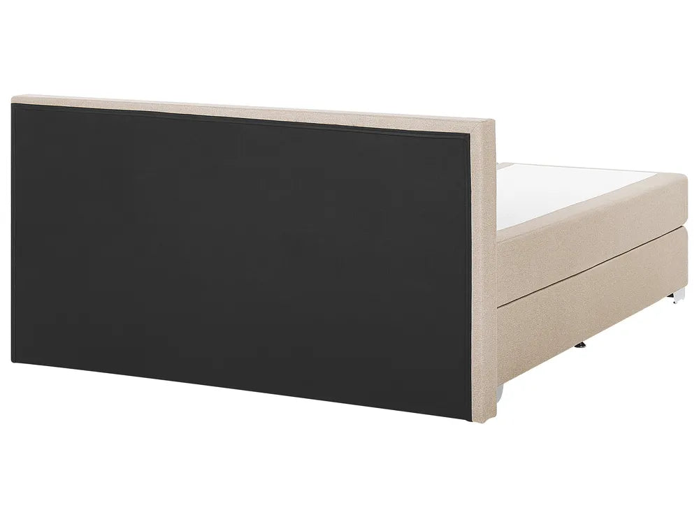 Divan Bed Fabric 160 x 200 cm (EU King Size) Beige Ardin