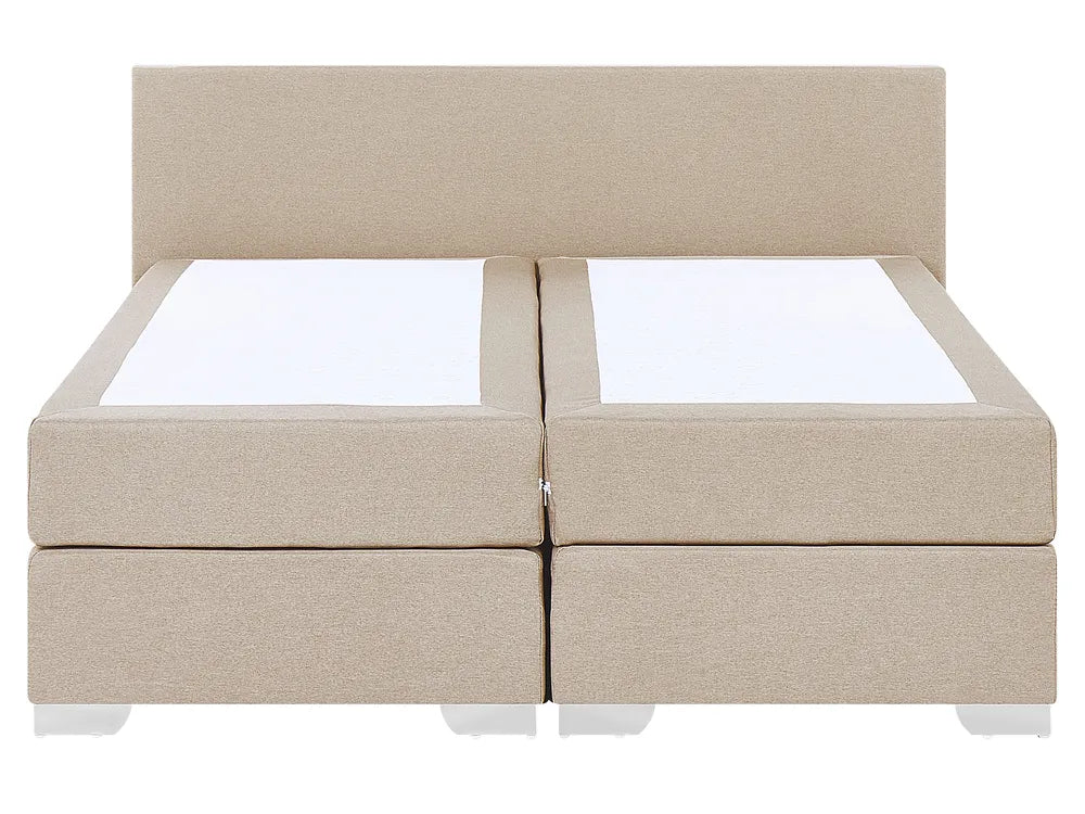 Divan Bed Fabric 160 x 200 cm (EU King Size) Beige Ardin