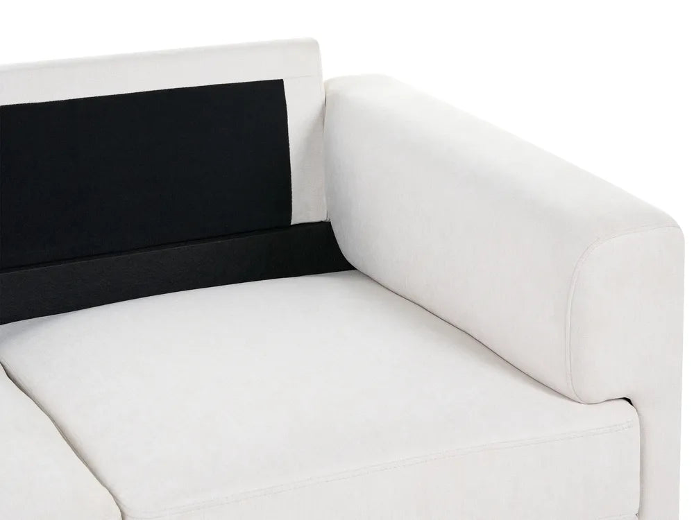 Sofa 2 Seater Fabric Light Beige Radika