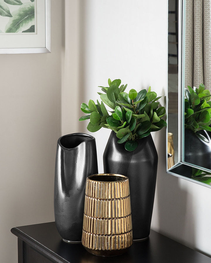 Derbe Decorative Vase Stoneware 32 cm Black