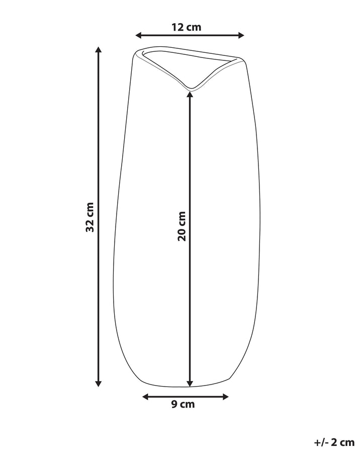Derbe Decorative Vase Stoneware 32 cm Black