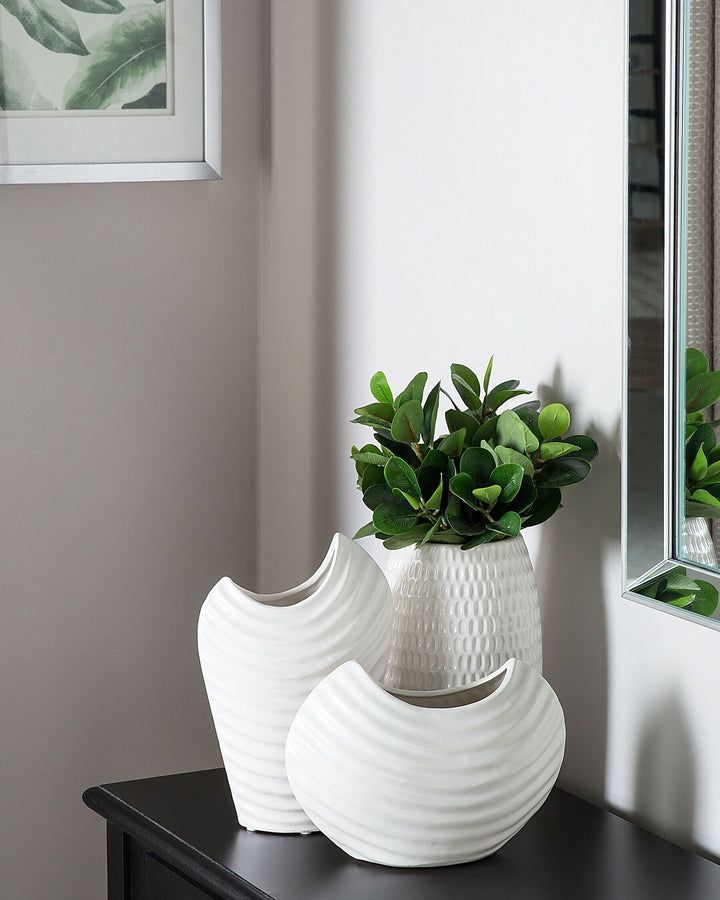 Linzi Decorative Vase Stoneware 25 cm White
