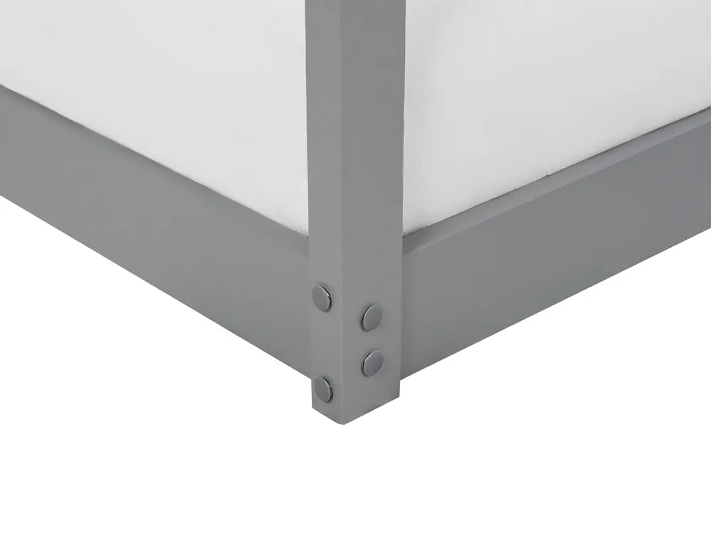 Bunk Bed House Pine Wood 90 x 200 cm (EU Single) Grey Madrid