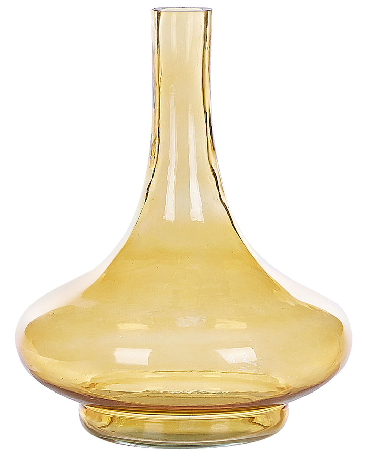 Paneer Decorative Vase Glass 30 cm Yellow