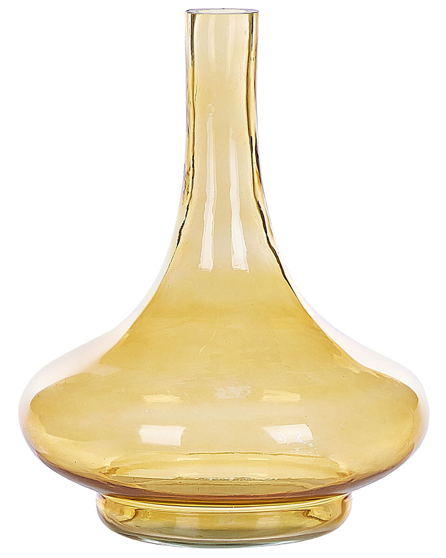 Paneer Decorative Vase Glass 30 cm Yellow