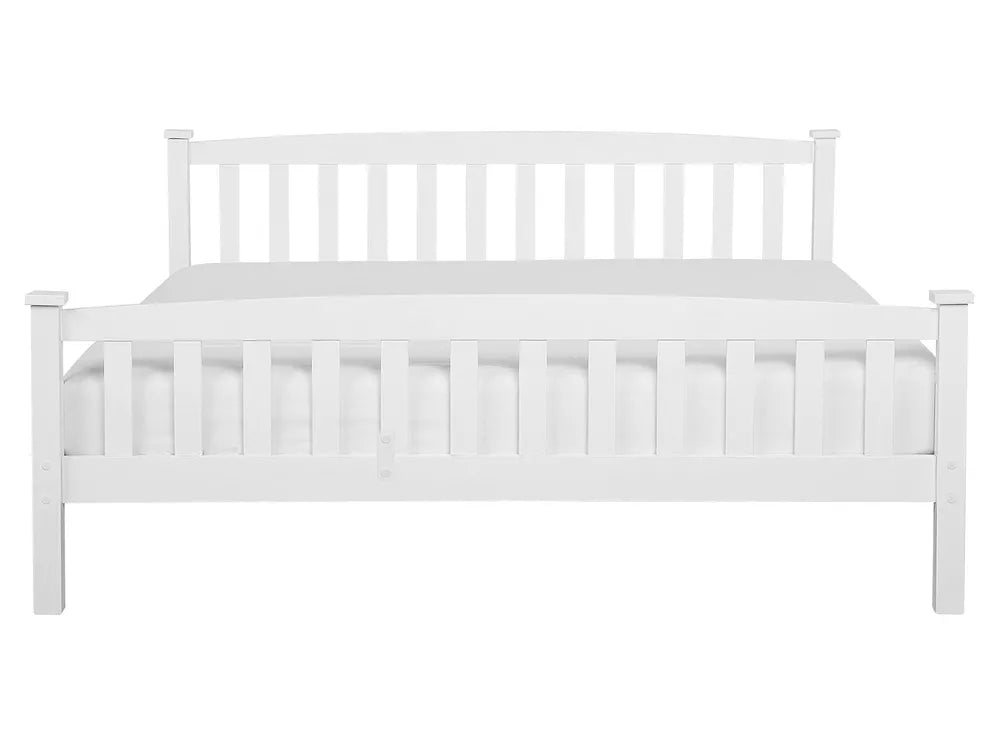 Bed Pine Wood160 x 200 cm (EU King Size) White Hilja