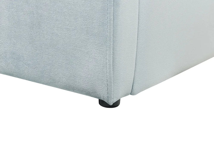 Kids Ottoman Bed Velvet 90 x 200 cm (EU Single) Light Blue Berlin