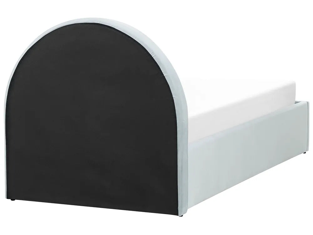 Kids Ottoman Bed Velvet 90 x 200 cm (EU Single) Light Blue Berlin