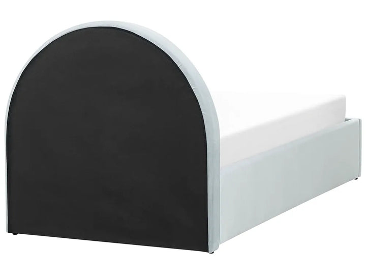 Kids Ottoman Bed Velvet 90 x 200 cm (EU Single) Light Blue Berlin