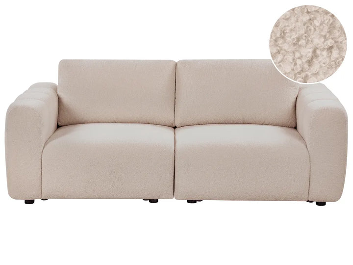 Modular Sofa 2 Seater Boucle Beige Regeani