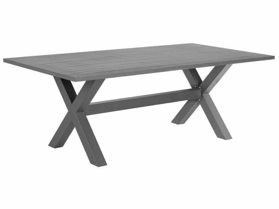 Cascais Garden Dining Table  200 cm 105 cm Metal Grey