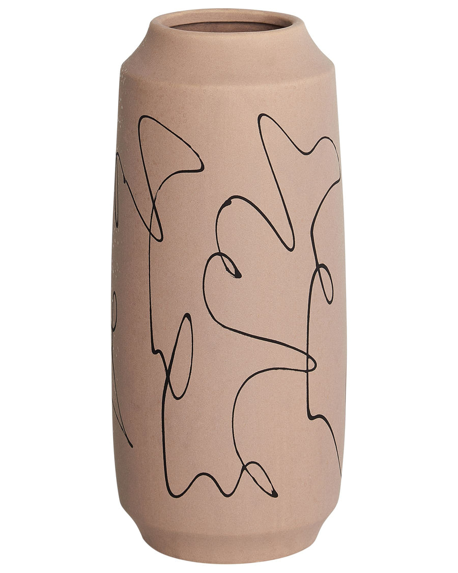 Sunfish Flower Vase Stoneware 33 cm Sand Beige