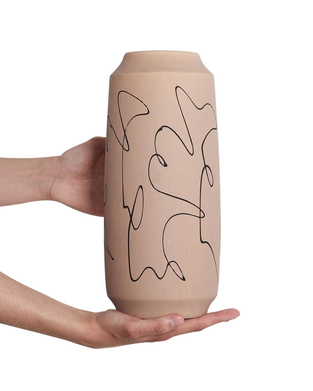 Sunfish Flower Vase Stoneware 33 cm Sand Beige