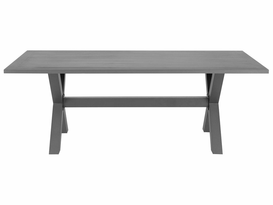 Cascais Garden Dining Table  200 cm 105 cm Metal Grey