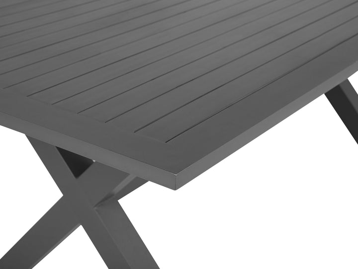 Cascais Garden Dining Table  200 cm 105 cm Metal Grey