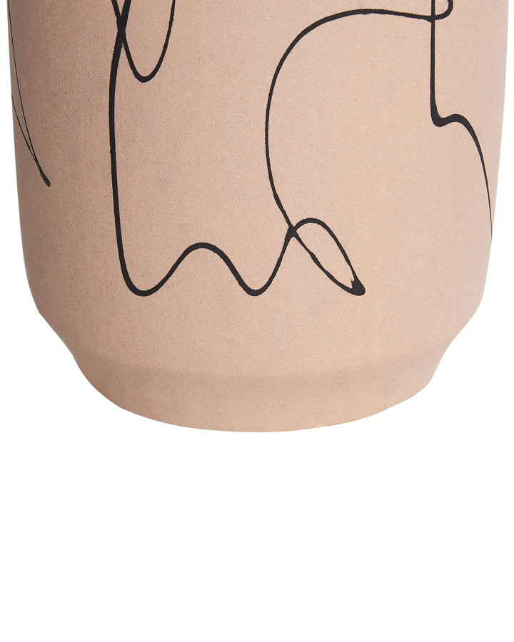 Sunfish Flower Vase Stoneware 33 cm Sand Beige