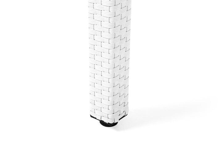 Italy Garden Dining Table  220 cm 100 cm Glass White