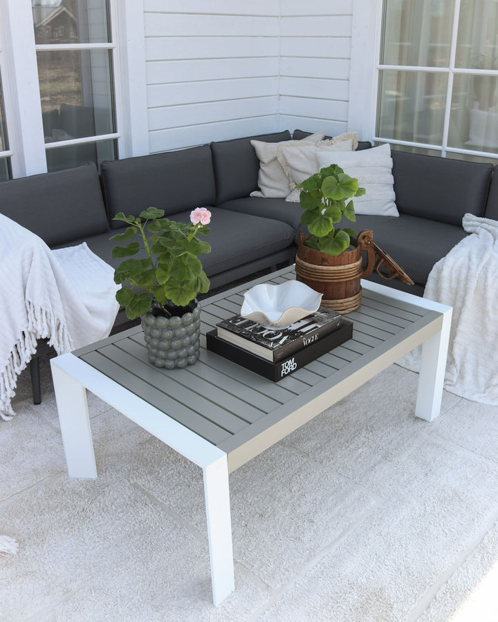 Castella Garden Dining Table 120 cm 70 cm Metal Taupe