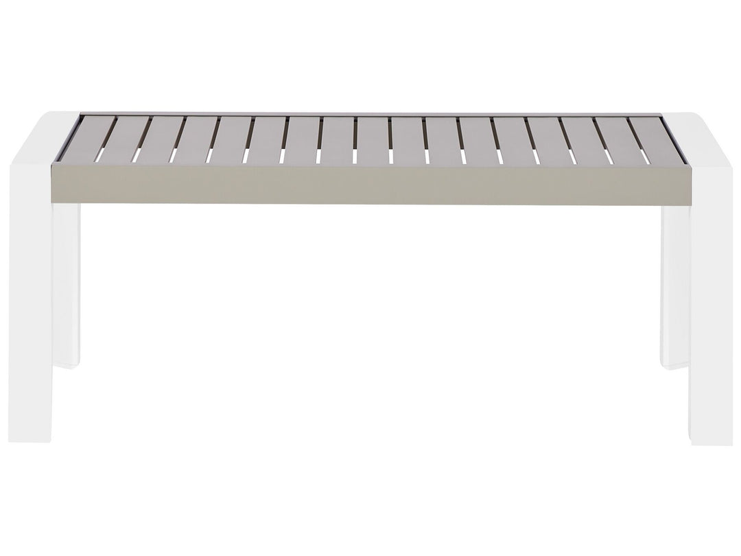 Castella Garden Dining Table 120 cm 70 cm Metal Taupe