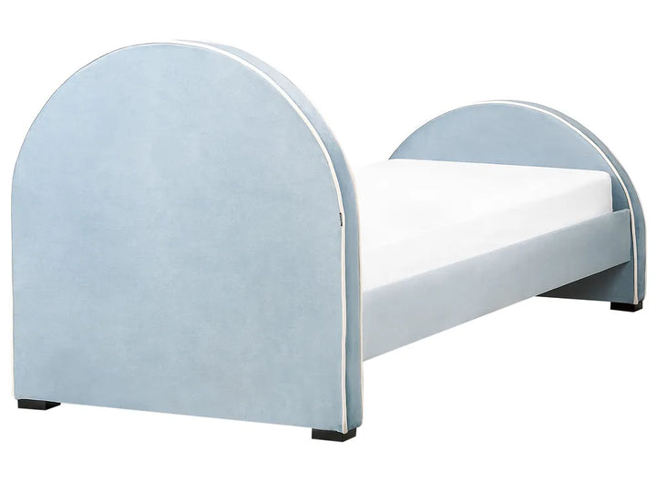 Kids Bed Velvet 90 x 200 cm (EU Single) Light Blue Madison