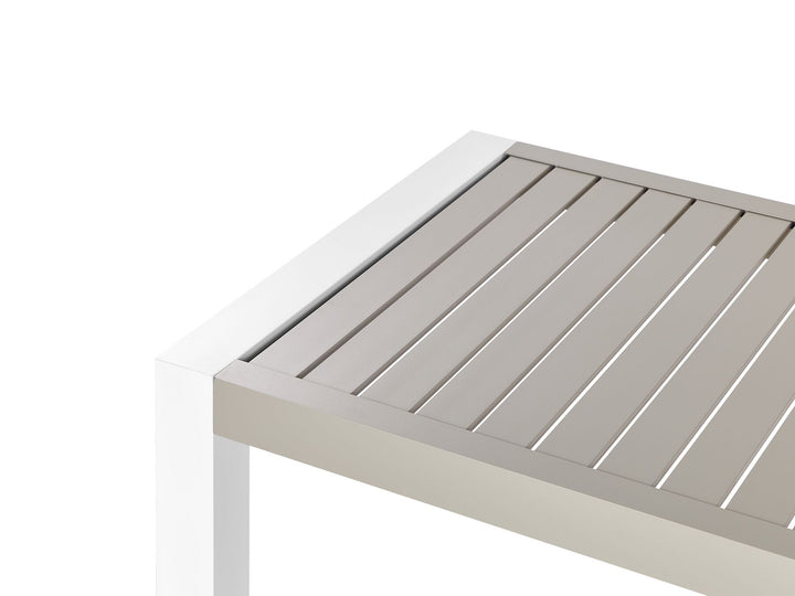 Castella Garden Dining Table 120 cm 70 cm Metal Taupe
