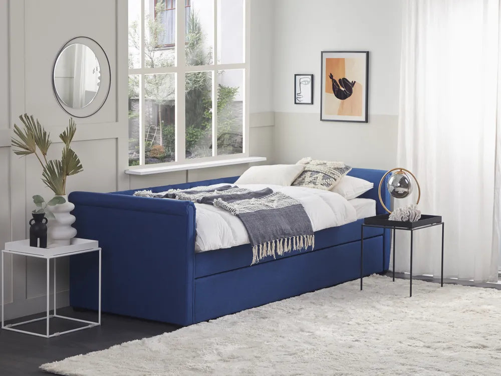 Trundle Bed Fabric 80 x 200 cm (EU Small Single) Navy Blue Charlesten