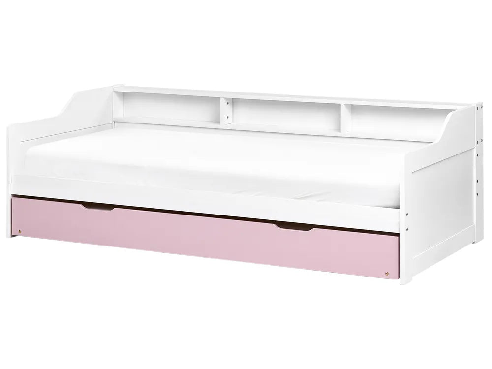 Trundle Bed Pine Wood 90 x 200 cm (EU Single) Pink Erlom
