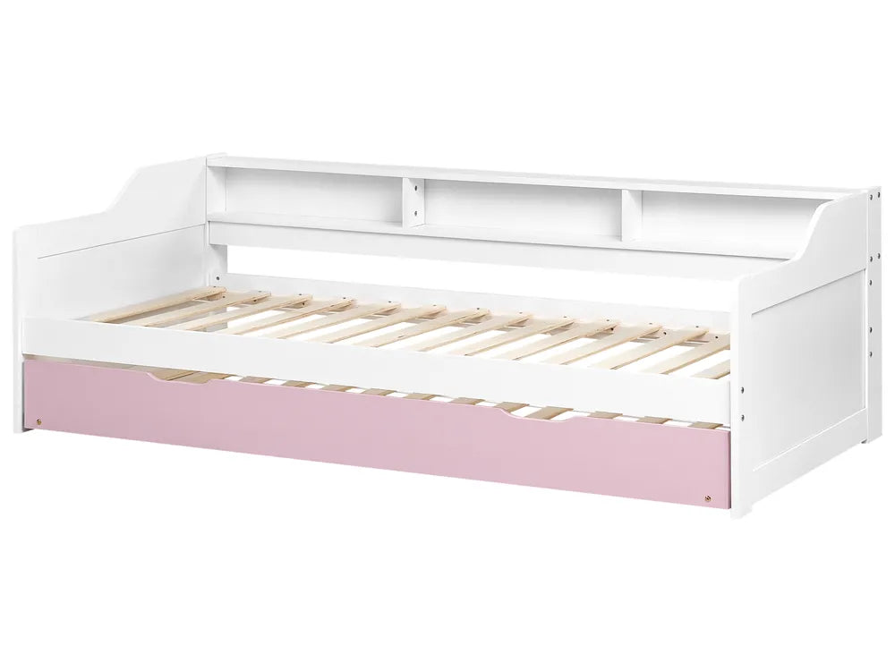 Trundle Bed Pine Wood 90 x 200 cm (EU Single) Pink Erlom