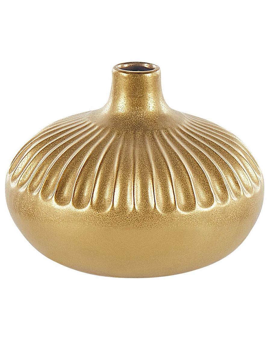 Cercei Decorative Vase Stoneware 20 cm Gold