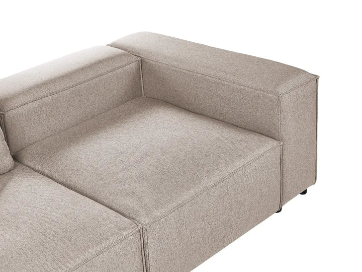 Modular Corner Sofa 4 Seater Light Brown Right Hand Meneses