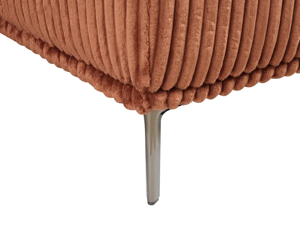 Corner Sofa Corduroy Brown Right Hand Scarlet