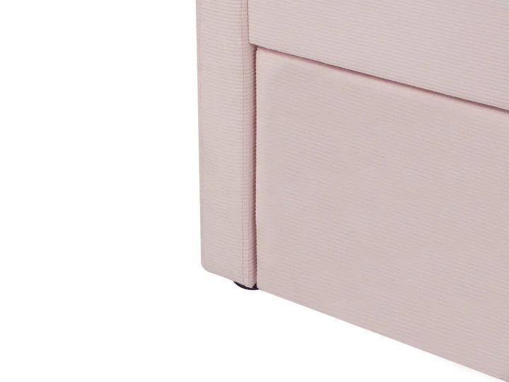 Trundle Bed Corduroy 90 x 200 cm (EU Single) Pastel Pink Kelm