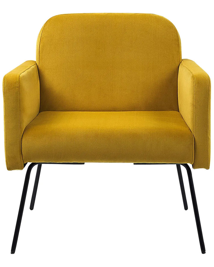 Armchair Velvet Mustard Shalisia