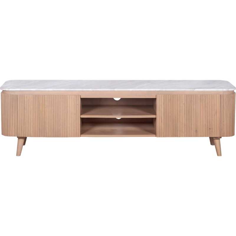 Ashford Natural Marble & Wood Large Tv Cabinet