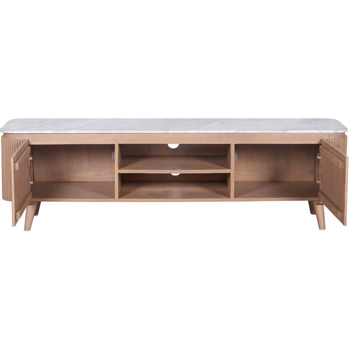Ashford Natural Marble & Wood Large Tv Cabinet