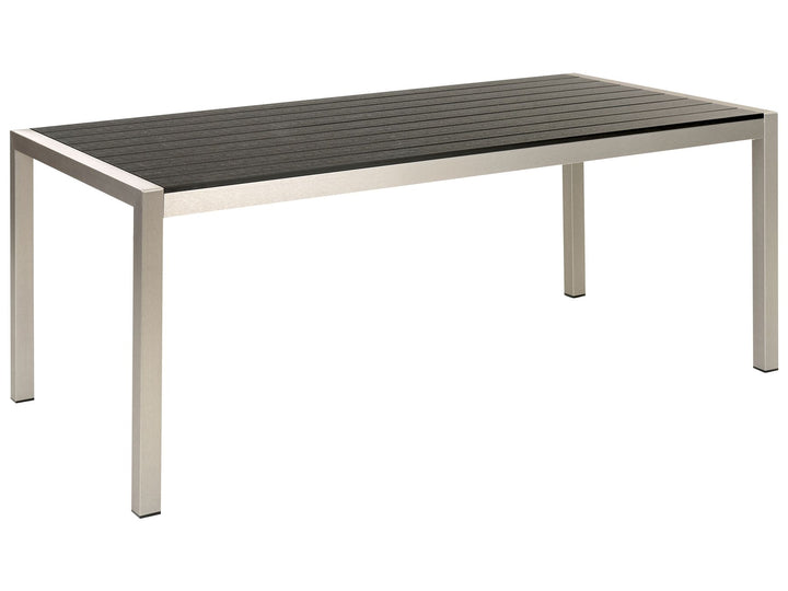 Vernio Garden Dining Table  180 cm 90 cm Metal Black/ Silver